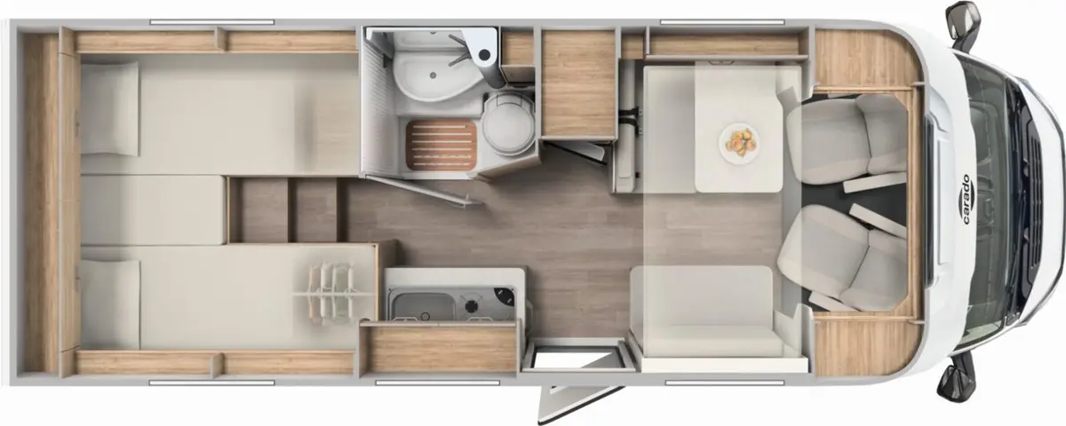 Carado V 347 Pro+ Solar, LTE, TV, Clever Lift Bett