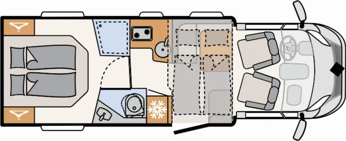 Dethleffs Just 90 T 7052 DBM Hubbett, AHK, Markise, TV, Sat