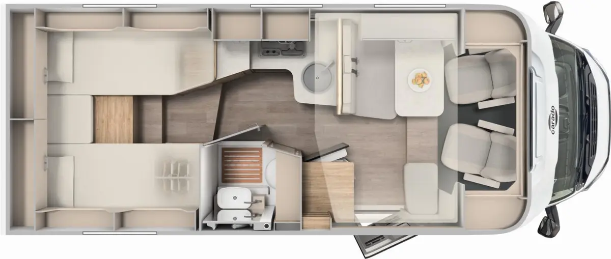 Carado T 338 Pro+, Hubbett, Solar, TV, LTE, Combi 6 E