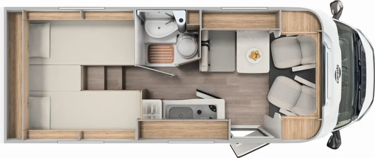 Carado V 337 Pro+, Automatik, TV, Sat, Solar, Combi 6 E
