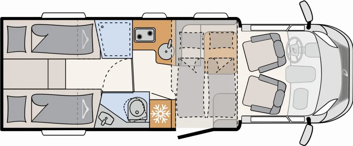Dethleffs Just Camp Active T 7052 EB Gästebett