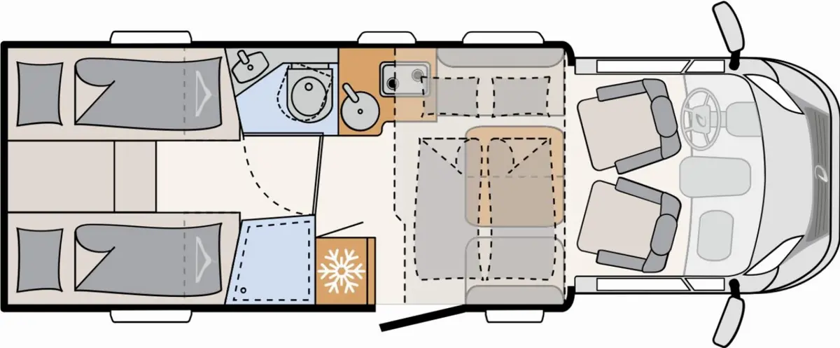 Dethleffs Just Camp Active T 7052 EBL Hubbett, div. Pakete