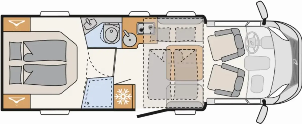 Dethleffs Trend T 7057 DBL Hubbett, div. Pakete